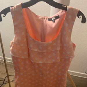 Pink Polka Dot Sleeveless Dress